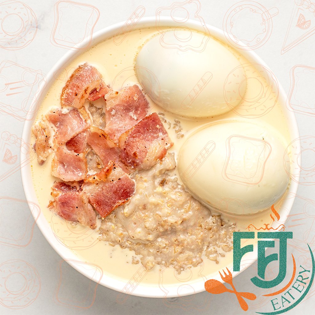 Oat with Bacon and Boiled egg